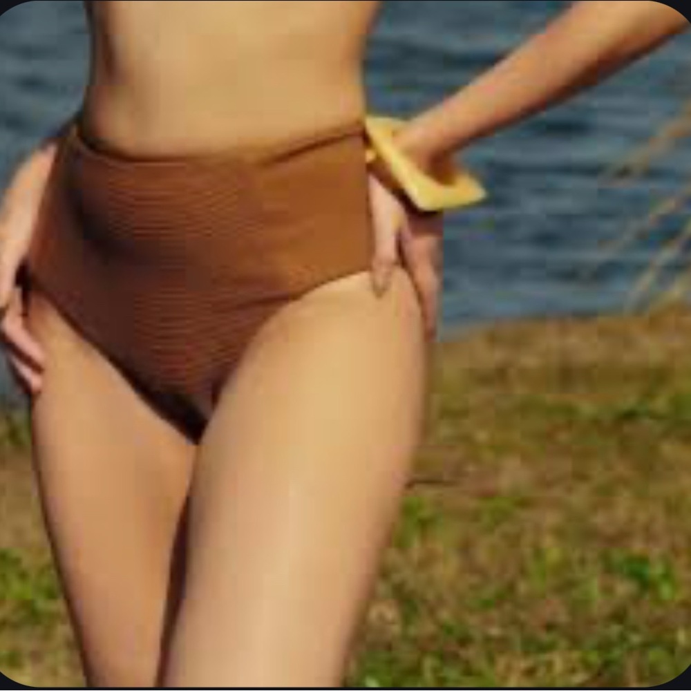 High-Waisted Brown Bikini BOTTOM ONLY - BRONZE